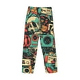 thumbnail image 6 of Balery Retro Pop Art Collage print Men's Pajama Pants,Ultra Lightweight Pjs,Lounge Pant-Large, 6 of 9