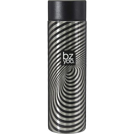 Hydro Double Wall Vacuum Insulated 18/8 Stainless Steel Reusable 17oz Leak-Proof Thermal Travel Water Coffee Bottle for Gym Hiking Cycling Gifts (17oz, Hypno Black)