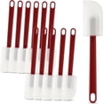 thumbnail image 2 of GEREMF-12 Pcs Silicone Rubber Spatula, Commercial Spatula 500 Fahrenheit Heat Resistant, Non Stick Heavy Duty Scraper for Kitchen Cook Mix Fry Spread Bake, Dishwasher Safe(Deep Red and White,10 Inch), 2 of 4