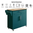 thumbnail image 2 of Pingliang Home 35" Kitchen Pantry Cabinet Kitchen Island with Storage,Wood Top Cart with Wheels,Fits for Home Coffee Bar, 2 of 8