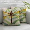 thumbnail image 3 of Chilfamy Dragonfly Throw Pillow Cover Rural Style for Home Office Sofa Decor Pillow Case Pillowcase 1 22x22in, 3 of 5