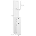 thumbnail image 3 of White Bathroom Storage Cabinet with Open Shelves, 3 of 7