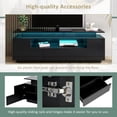 thumbnail image 2 of Modern, Stylish Functional Stand with Color Changing LED Lights, Universal Entertainment Center, High Gloss Cabinet for 75+ inch TV, 2 of 8