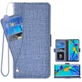 thumbnail image 1 of Huawei P30 Pro Wallet Case Huawei P30 Pro Cover Premium PU Leather Folio Flip Notebook Cover Vogue Business with Credit Slots Wallet Case for Huawei P30 Pro - Blue, 1 of 5