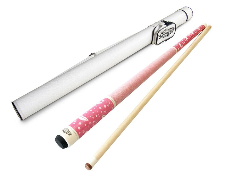 Champion Pink Spider Pool Cue Stick with Low Deflection Shaft Hard Case,Glove 