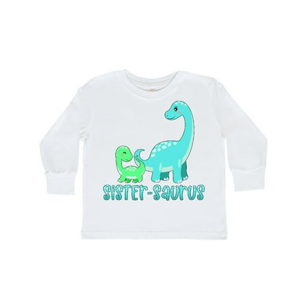 

Inktastic Sister-saurus Cute Brontosaurus Family Gift Toddler Boy or Toddler Girl Long Sleeve T-Shirt