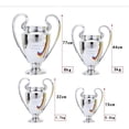 thumbnail image 3 of 15cm/5.9inch European Football League Champion Football Trophy, Resin St. Bernard League Replica Award Cup, Silver with Blue Ribbons for Sport Fan League Team,silver,European Football League, 3 of 6