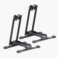 thumbnail image 5 of Bike Racks 2 Pack, Fits 20 to 29 Inch Mountain & Road Bikes, Alloy Steel Rust-Resistant Bike Floor Stand Rack, Foldable Bicycle Stand for Entryway, Garage, Home Bikes Parking & Storage, Black, 5 of 9