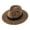 Coffee, variant on Men's Wide Brim Straw Fedora Hat Breathable Summer Cowboy Hat for Outdoor Beach Travel Fishing and Gardening Coffee One Size