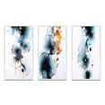 thumbnail image 2 of Designart "Heartbeat Rhapsody Turquoise and Gold Ink Cloud III" Abstract Painting Framed Wall Art Set Of 3 - Turquoise Modern Frame Canvas Set For Living Room Decor, 2 of 6