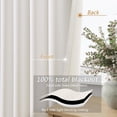 thumbnail image 4 of Cortinas opacas de lino Guken Ivory de 107 x 213 cm para sala de estar, 4 of 7