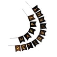 thumbnail image 4 of HAMPPLIES Retirement Vertical Banner 1Set Black Paper Bunting Glitter Letter Printing Flag Set For Retirees, 4 of 8