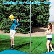 Park & Sun Sports TP-158 Performance Tetherball Set – 2-Piece Steel Pole, Soft-Touch Ball, and Pump
