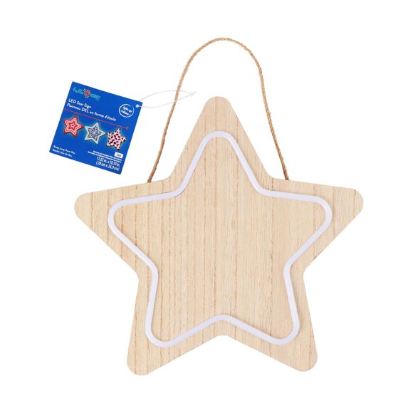 Hello Hobby! Artisanat en bois en forme d'étoile à DEL