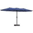 thumbnail image 1 of 2025 New 15ft Large Patio Umbrellas With Base Included, Outdoor Double-Sided Rectangle Market Umbrella With Stand, for Poolside Lawn Backyard, 1 of 8