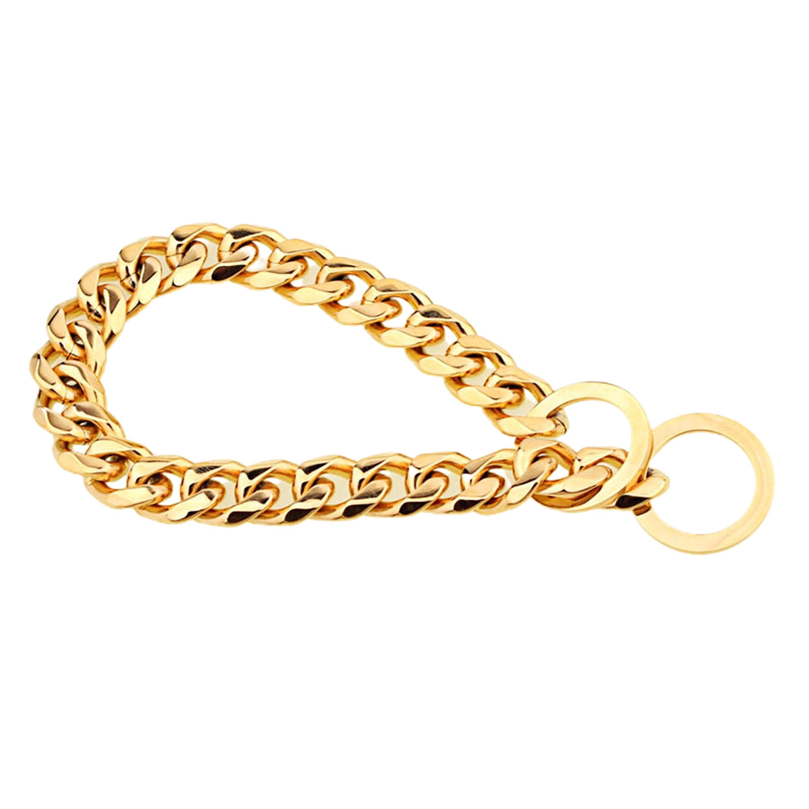 SPRING PARK Dog Chain Collar Choke Collar Non-scalable Anti-Chew Stainless Steel Metal Collars Choker Chain for Small Medium Large Dogs