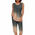 thumbnail image 1 of Conjunto de Verano para las Mujeres Impreso Cuello Redondo sin Mangas Y Pantalones, Casual Dos Piezas para las Mujeres, 1 of 8
