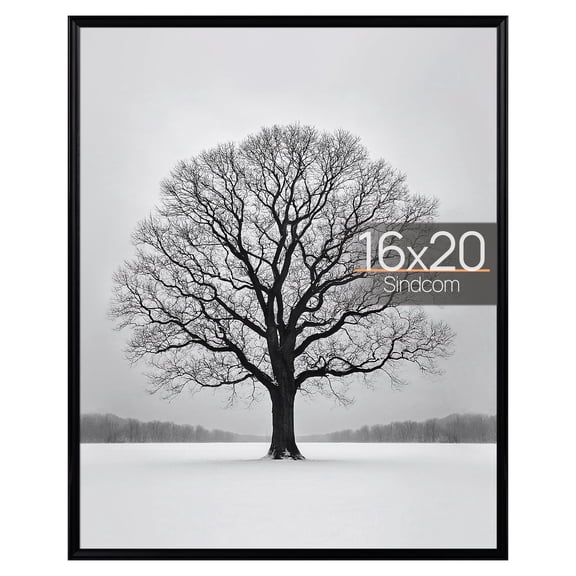 Sindcom 16x20 Poster Frames, Gallery Wall Picture Frames, Black, 1 Pack
