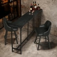 thumbnail image 3 of HUJHKIO 71 Inch Bar Table, Bar Height Pub Table, Rectangular High Top Kitchen & Dining Counter Tables with Sturdy Legs & Easy-to-Clean Top, 220 lbs Capacity, Height Adjustable, Black, 3 of 7