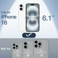 thumbnail image 2 of JETech Ultra Slim (0.35mm Thin) Case for iPhone 16 6.1 Inch, Camera Lens Full Protection, Lightweight Matte Finish PP Hard Minimalist Cover (Frosted Clear), 2 of 6