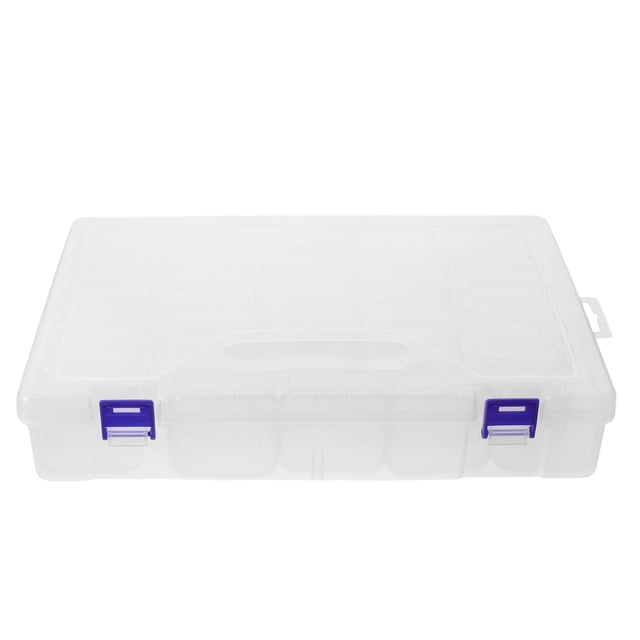 FOMIYES Caja De Almacenamiento Transparente Con Tapa Abatible Para Organización De Y Manualidades