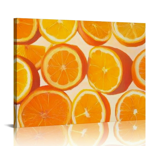 Autua Oranges Canvas Wall Art Decor for Living Room Bedroom Office 20x16in