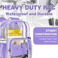 thumbnail image 6 of DAKIMOE Clear Backpack Heavy Duty Stadium Approved PVC Transparent Backpacks for Adults School Travel, 6 of 6