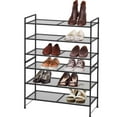 thumbnail image 4 of 3-tier Stackable Mesh Shoe Rack Black Mesh Panel, 4 of 5