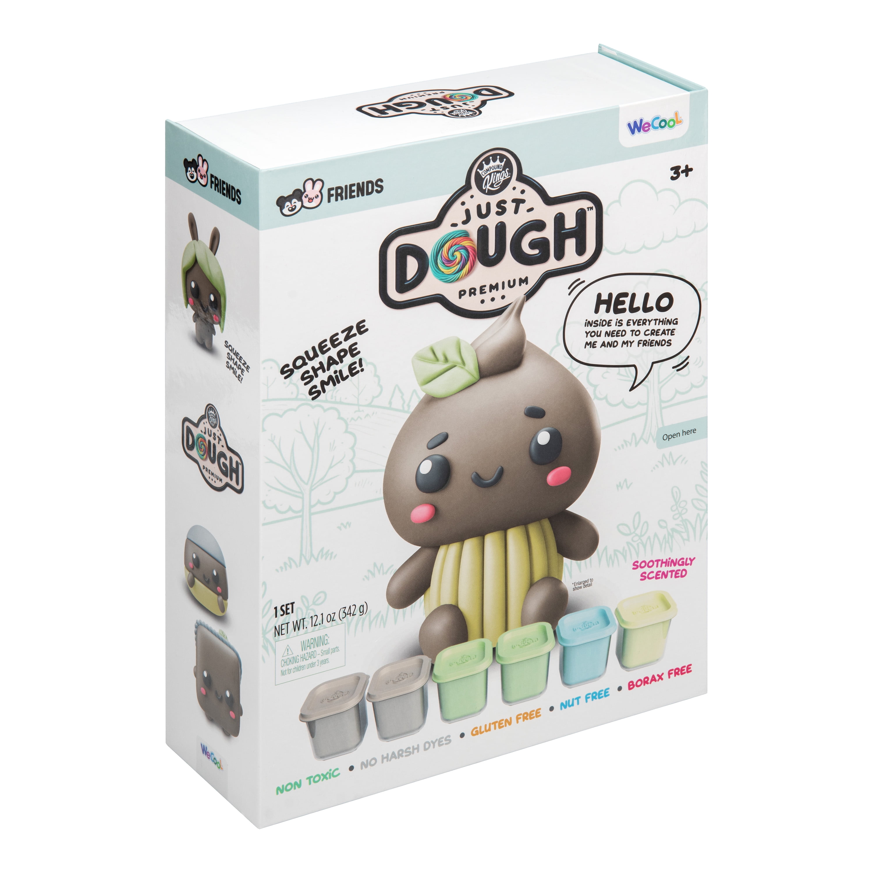 Compound Kings, Just Dough, Play Dough, Dumpling Character Pack, Multicolor, Children Ages 3 and up