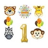 Jungle Animal Safari First 1st Birthday Party Supplies and Balloon Decorations