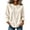 Beige, variant on Women’s Raglan Crew Neck Sweatshirt Curved Hem Long Sleeve Loose Pullover,Sizes S-5XL