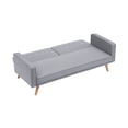 thumbnail image 4 of Convertible Futon Sofa Bed with Pillow, Modern Tufted Linen Upholstered Sleeper Sofa Couch with Adjustable Backrest & Wood Tapered Legs, Folding Loveseat Reclining Sofa, Accent Sofa for Office, Gray, 4 of 7