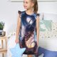 thumbnail image 4 of Fotbe Urban Style Colorful Dragon Vestido de Dormir para Niñas de 3 a 10 Años, Mangas Cortas, Estilo Princesa, Pijama Camisón con Mangas Voladas-X-Large, 4 of 6