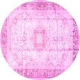 thumbnail image 1 of Ahgly Company Indoor Round Persian Pink Traditional Area Rugs, 3' Round, 1 of 4