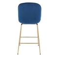 thumbnail image 2 of Upholstered Velvet Stool with Gold Legs – Set of 2 Comfortable Velvet Stools with Foot Rest, Modern Design for Kitchens, Bars, and Contemporary Spaces, 2 of 5