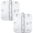 thumbnail image 3 of Stone Harbor Hardware 3-1/2" Door Hinges, 5/8" Radius Corner, Polished Chrome, 2-Pack, 3 of 4
