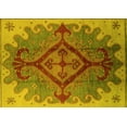 thumbnail image 1 of Ahgly Company Machine Washable Indoor Rectangle Oriental Yellow Industrial Area Rugs, 8' x 10', 1 of 4