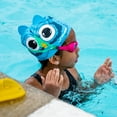 thumbnail image 2 of FINIS Animal Heads - Fun Swim Cap for Kids Ages 3 and Up - 100% Silicone Swim Cap with a Rippled Edge for a Comfortable, Watertight Fit - High-Quality Swimming Pool Accessories - Owl, 2 of 2