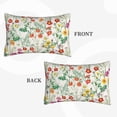 thumbnail image 2 of Daiia Spring floral Pattern Bedding Waterproof Pillow Protector Zippered Queen – Bed Bug Proof Pillow Encasement-16"x24", 2 of 6