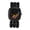 Black, variant on Women's Wood Beaded Stretch Band Tonneau Watch: Roman Numeral Hour Marker, Handmade Elastic Bead Bracelet, Floral Dial - Casual Gift