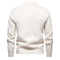 thumbnail image 5 of HAiming Men's Turtneck Pullover Sweaters Trendy Solid Color Long Sleeve Plus Size Casual Cable Knitted Sweater Tops, 5 of 5