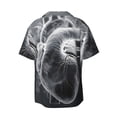 thumbnail image 6 of Lsque Heart Illustration print Men's Cuban Collar Short Sleeve Shirt Summer Beachwear Casual Button Down Fashionable Vacation Leisure Shirt-3X-Large, 6 of 7
