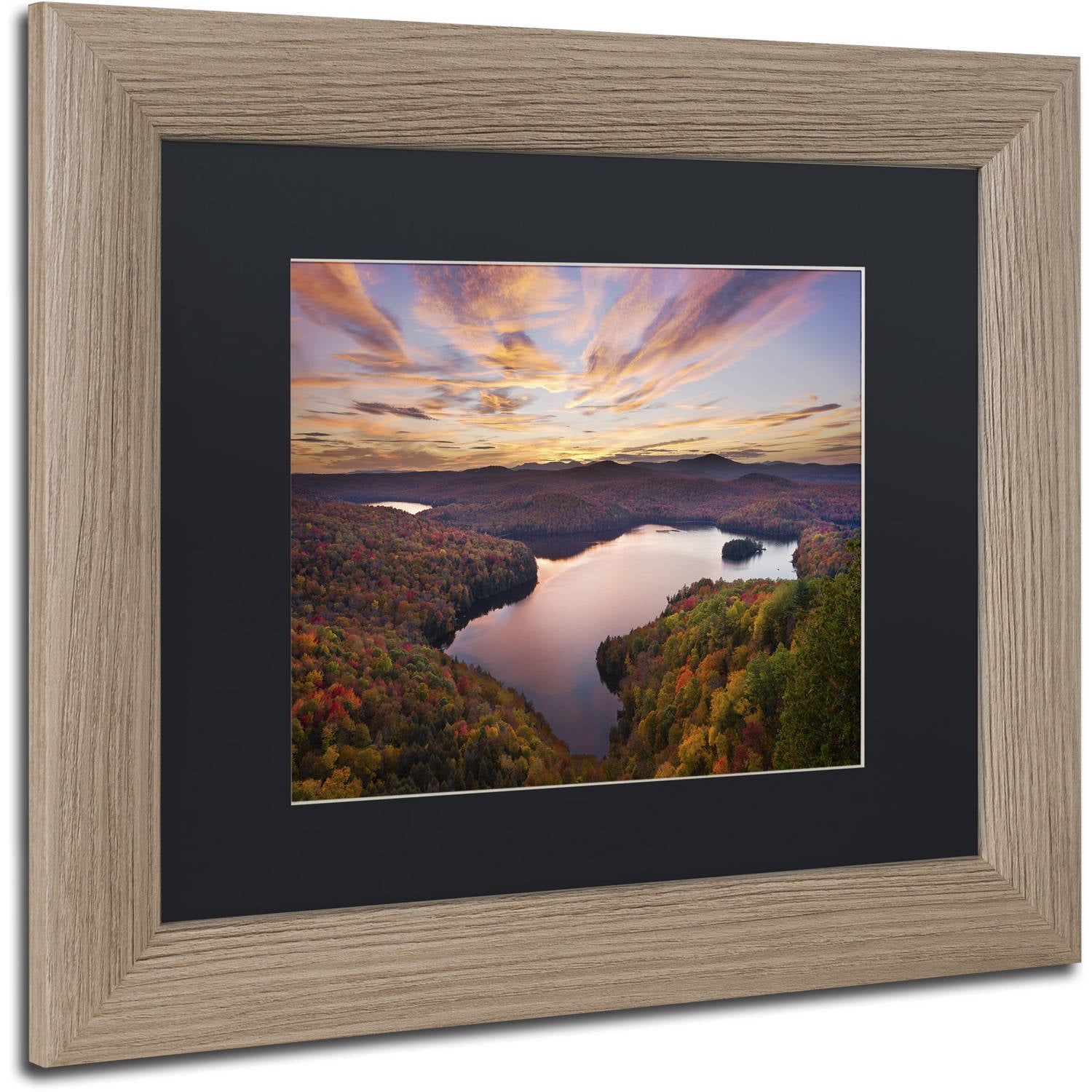 Trademark Fine Art "Autumn Vista" Canvas Art by Michael Blanchette Photography Black Matte, Birch Frame