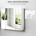 thumbnail image 4 of kleankin Medicine Cabinet, Bathroom Mirror Cabinet with Doors and Shelves, 4 of 9