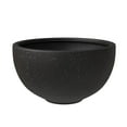 thumbnail image 2 of LeisureMod Iris Mid-Century Modern Fiberstone and Clay Planter - Round Plant Pot with Drainage Holes for Indoor and Outdoor (Black, 9" Height), 2 of 6