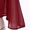 thumbnail image 6 of HULIJA Women's Elegant Open Front Cardigans Chiffon Wraps Shawls Bolero Shrug Burgundy L, 6 of 7