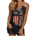 thumbnail image 3 of Womens 4Th of July Tank Top Independence Day Summer Casual Print Sleeveless Blouse America 250 Tshirt Black L, 3 of 5