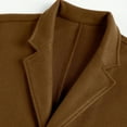 thumbnail image 5 of FAVIPT Winter Trench Coat Men Notched Collar Single Breasted Top Coat Mid-Length Wool Blend Overcoat Casual Business Classic Jackets for Men Brown,M, 5 of 7