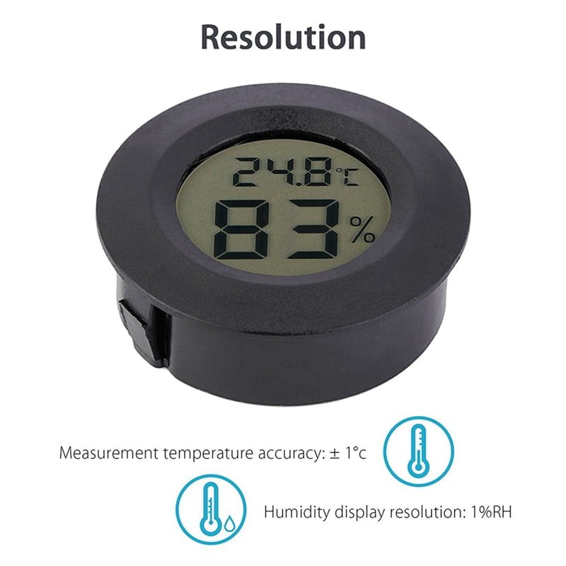 10-Pack Hygrometer Thermometer Digital LCD Monitor Humidity Meter Gauge for Humidifiers Dehumidifiers