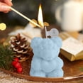 thumbnail image 4 of 4PC Njoeus Rose Bear Scented Candle,Handmade Wax Candle,Valentines Day Decorations for Home,2.3 In, 4 of 5